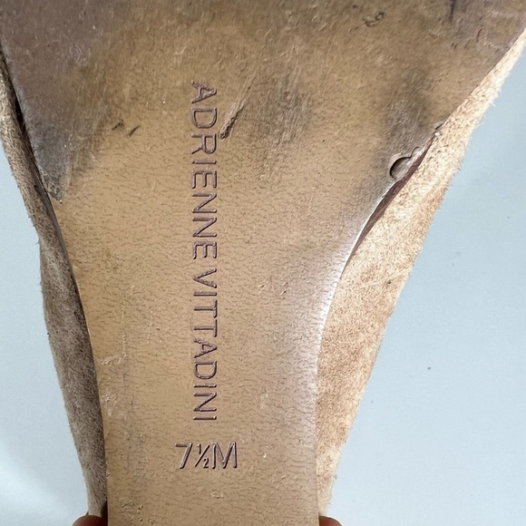 Adrienne Vittadini Smily Tan Ankle Wrap Heels - Picture 10 of 11